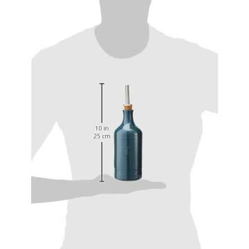 Emile Henry Made In France Oil Bottle,Blue Flame