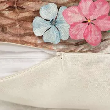 4TH Emotion Gray Easter Pillow Covers Set of 4 for Spring Decor