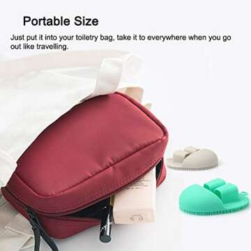 INNERNEED Manual Silicone Face Brush Facial Scrubber Pads for Cleansing, Exfoliating, Anti-Aging Face Massage, Handheld for Sensitive and All Kinds of Skin (Pack of 2)