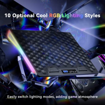 Dytole Cooling Pad with RGB Lights & Ergonomic Design
