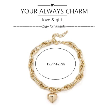 Your Always Charm Chunky Gold Necklace for Women