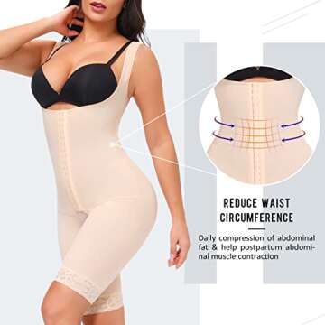 SPARSHINE Fajas Colombianas Reductoras y Moldeadoras Shapewear Tummy Control Full Body Shaper Girdle Open Bust Shaper For Women Para Mujer