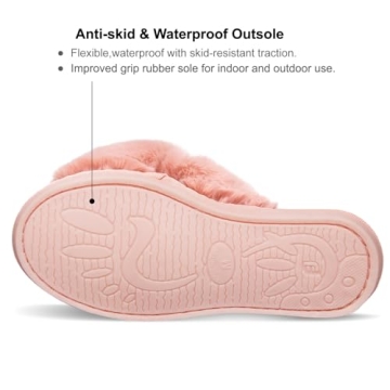 JIASUQI Women's Plush Fuzzy Slippers - Comfort & Style
