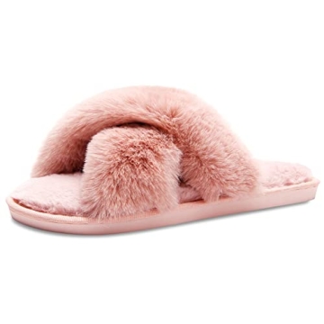 JIASUQI Women's Plush Fuzzy Slippers - Comfort & Style