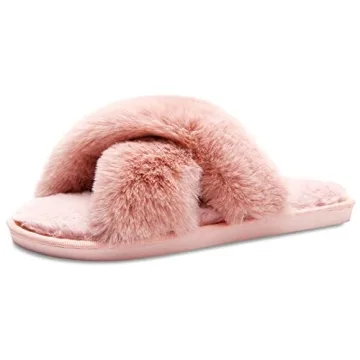 JIASUQI Women's Plush Fuzzy Slippers - Comfort & Style