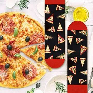 AGRIMONY Funny Socks for Men Dad Women - If You Can Read This Bring Me PIZZA Novelty Socks - Fathers Valentines Day Christmas Gifts Stocking Stuffers-Mens Boys Teens Crazy Colorful Funky Cotton Socks