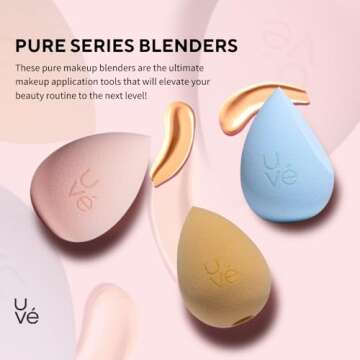 PURE Halo Makeup Blender Sponge, Streak Free Application of Liquid, Powder & Cream Foundation, Profe...