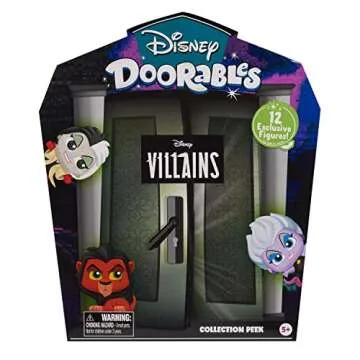 Disney Doorables Villain Collection Peek, Includes 12 Exclusive Mini Collectible Figures, Styles May Vary, Kids Toys for Ages 5 Up, Amazon Exclusive by Just Play