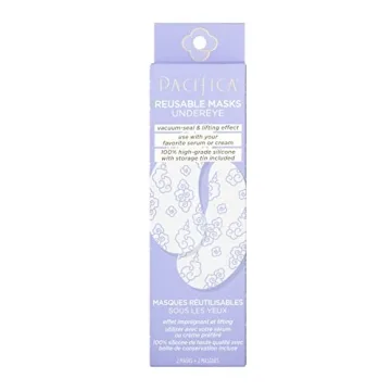 Pacifica Reusable Eye Mask – Silicone Under Eye Mask for Fine Lines & Dark Circles, Pair with Seru...