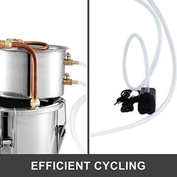 VEVOR Alcohol Still for Distilling Whiskey, Wine & Brandy