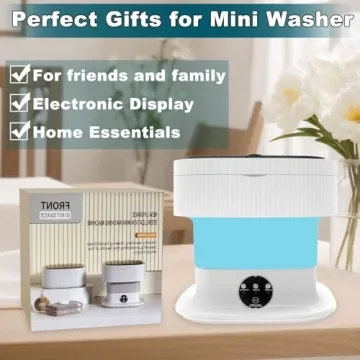 Mini Portable Washing Machine Small - 16L 60W Portable Mini Washing Machine with Spin, Mini Lavadora Portatil Washer Foldable, Small Washing Machine Portable Used for Travel Blue