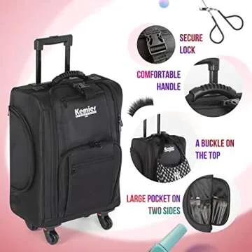 Kemier Portable Makeup Organizer for Professionals and Travellers