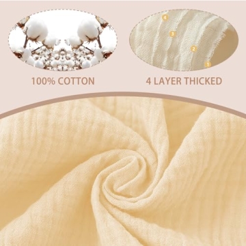 duludulu Muslin Baby Bibs for Baby Girls, Muslin Bibs Drool Bandana Bibs (Print white)