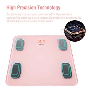 Uten Smart Scale - Digital Bathroom Weighing with Bluetooth Connectivity for Family Health