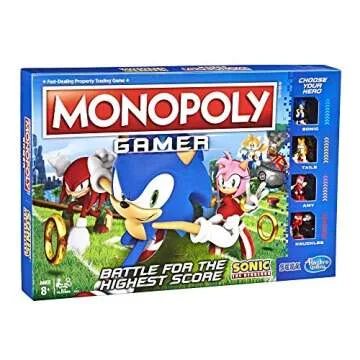 Monopoly Gamer Sonic Edition for Kids Ages 8 and Up