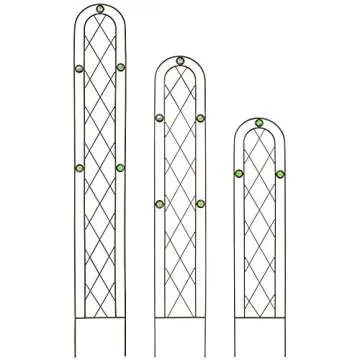 Arcadia Garden Products TR03 Arched Garden Trellis 6' x 10", Black