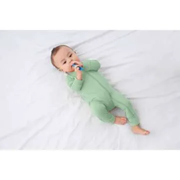 Footless Pajamas Baby Girl, Soft Rayon Zipper Pajamas for Baby Boy Sage 3-6 Months