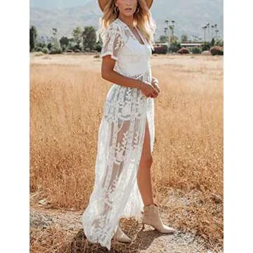 Stylish Mesh Embroidered Kimono Cardigan for Any Occasion