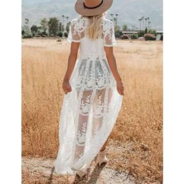 Stylish Mesh Embroidered Kimono Cardigan for Any Occasion