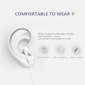 2 Packs-for iPhone Headphones Wired Earbuds/Earphones Nosie Reduction Built-in Microphone & Volume Control Headsets Compatible with iPhone 14/13/12/11/XR/XS/X/8/7/SE/Pro/Pro Max