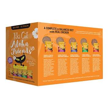 Tiki Cat Aloha Friends Variety Pack, Meaty Flavors Mixed with Pumpkin, Wet, High-Protein & High-Mois...