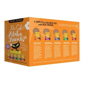 Tiki Cat Aloha Friends Variety Pack, Meaty Flavors Mixed with Pumpkin, Wet, High-Protein & High-Mois...