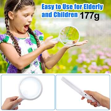 Rechargeable 20 LED Illuminated Magnifying Glass - Clarity & Comfort