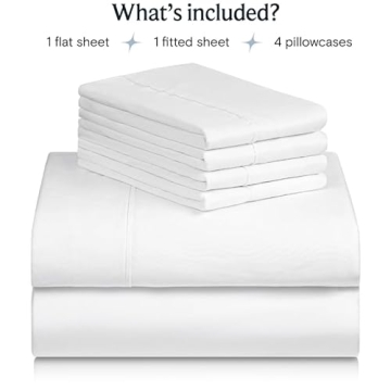 LuxClub 6 PC Full Size Sheet Set for Ultimate Comfort