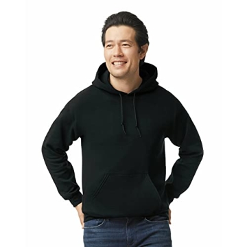 Gildan Adult Fleece Hoodie Sweatshirt, Style G18500, Multipack, Black (1-Pack), Small
