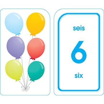 School Zone - Bilingual Colors, Shapes & More Flash Cards - Ages 4+, Preschool to Kindergarten, ESL, Language Immersion, Numbers, and More (Spanish and English Edition) (Spanish Edition)