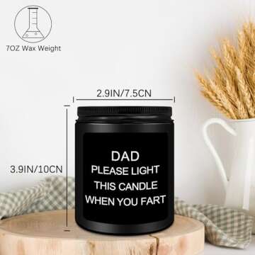 Homsolver Dad Gifts from Daughter Son,Dad Birthday Gift,Fathers Day Christmas Birthday Gifts for Dad,Sandalwood Scented Candle Gifts for Men (7OZ)