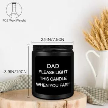 Funny Sandalwood Scented Candle Gift for Dad