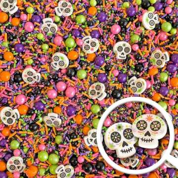 Vibrant Dia De Los Muertos Halloween Sprinkles Mix