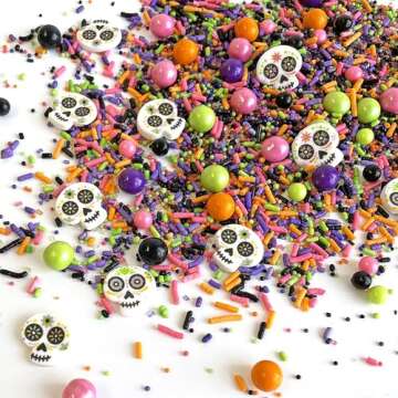 Vibrant Dia De Los Muertos Halloween Sprinkles Mix