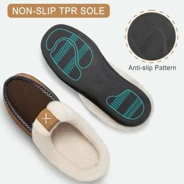 Homitem Men's Memory Foam Slippers for Indoor Outdoor Comfort