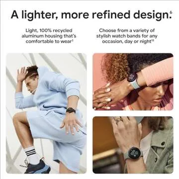 Google Pixel Watch 2 (Previous Model) with the Best of Fitbit - Heart Rate Tracking, Stress Management, Safety Features - Android Smartwatch - Matte Black Aluminum Case - Obsidian Active Band - LTE