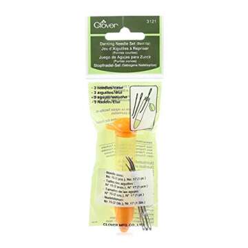 Clover 3121 Tapestry Needle Set Chibi, Bent Tip , Beige