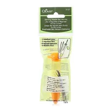 Clover 3121 Tapestry Needle Set Chibi, Bent Tip , Beige