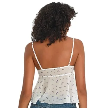 Women Y2K Backless Crop Top - Stylish Lace Trim Design