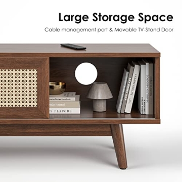 Soohow Mid Century Modern 70" TV Stand with Storage