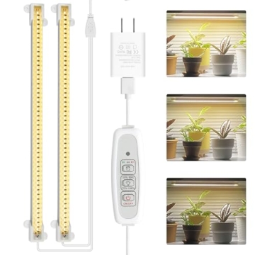 Full Spectrum LED Grow Light Strips with Auto Timer