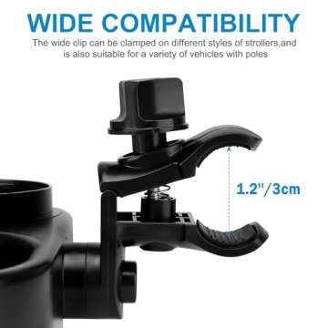 Accmor 2 in 1 Stroller Cup Holder with Snack Tray, Universal Stroller Tray Snack Catcher Drinks Holder, Stroller Snack Tray Ideal for Mom and Baby