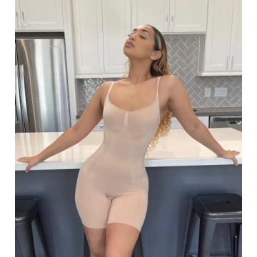 SHAPERX Women's Seamless Tummy Control Bodysuit