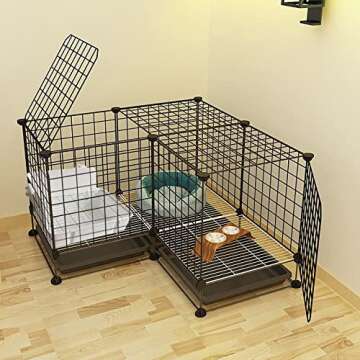 MUYG 11Pcs Rabbit Litter Box Toilet,Bunny Corner Litter Bedding Plastic Square Grate Guinea Pig Bunny Ferret Hamster Hedgehog, Potty Trainer Bedding Box for Guinea Pig Ferret Hamster Hedgehog (White)