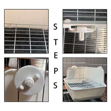 MUYG 11Pcs Rabbit Litter Box Toilet,Bunny Corner Litter Bedding Plastic Square Grate Guinea Pig Bunny Ferret Hamster Hedgehog, Potty Trainer Bedding Box for Guinea Pig Ferret Hamster Hedgehog (White)