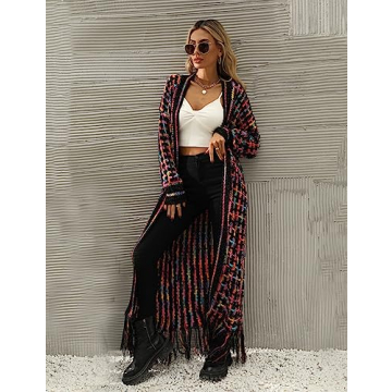 Stylish Perbai Women’s Boho Cardigan with Tassels