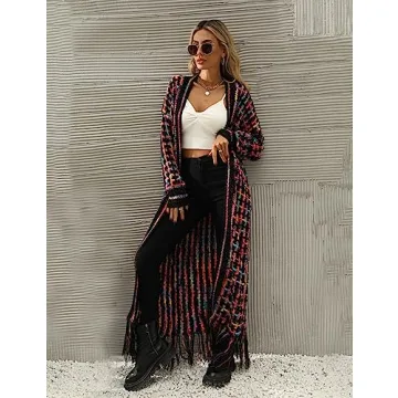 Stylish Perbai Women’s Boho Cardigan with Tassels