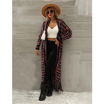 Stylish Perbai Women’s Boho Cardigan with Tassels