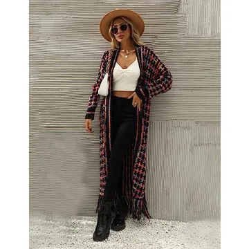 Stylish Perbai Women’s Boho Cardigan with Tassels