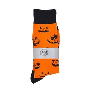 360 Threads Men's Halloween Novelty Socks - 2 Pair Set